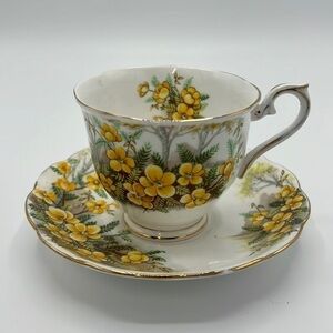 ROYAL ALBERT BONE CHINA MADE IN ENGLAND PARTRIDGE PEA TEACUP AND SAUCER SET Tea